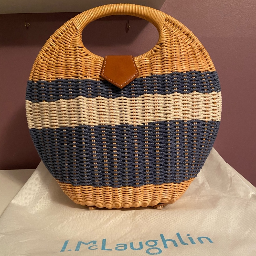 J. McLaughlin wicker handbag